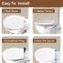 16.5" Potty Training Toilet Seat, Round White Seat with Built-In Toddler Function, Design for Both Child and Adult