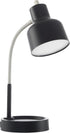 Generic 17" LED Catch-All Base & AC Outlet Adjustable Flexible Desk Lamp (Black)