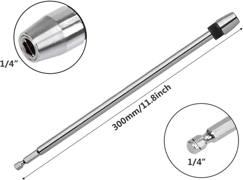 12 inch Length Quick Release Screwdriver Drill Bit Holder Extension Bar 1/4" Hex Shank Quick Change Extension Rod Socket for Screws Nuts Drill Hand-held Driver by Bestgle