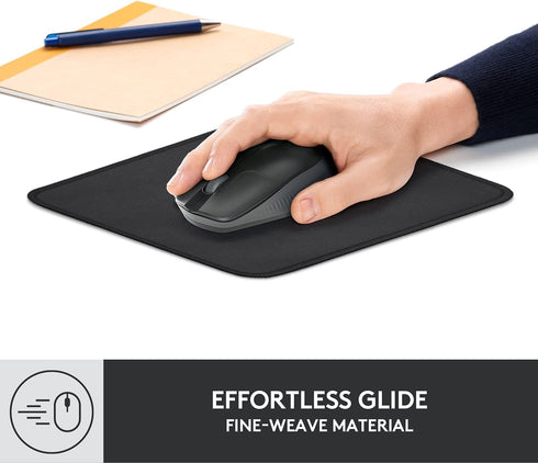 Logitech Mouse Pad - Studio Series, Anti-Slip Rubber Base, Easy Gliding, Graphite