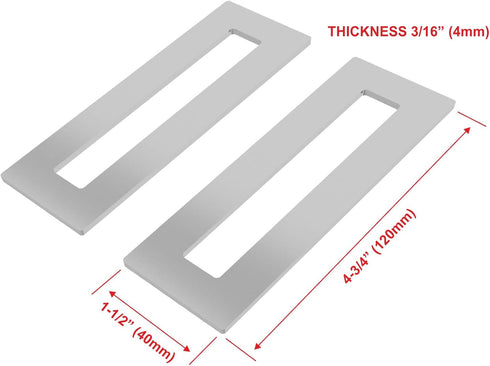 HRX STQ 2 Pack Sliding Aluminium Barn Door Handle, Self-Adhesive Edge for Pocket Closet Doors