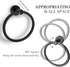 Hand Towel Holder for Wall Mounted - Towel Ring, Simple Round Towel Hanger SUS 304 Stainless Steel (Black)