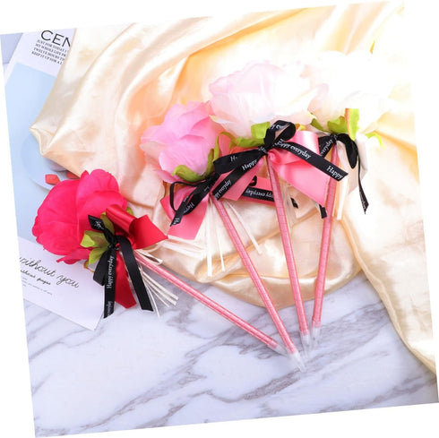EXCEART 8 Pcs Stylus Pen Set - Artificial Peony Ornaments, Funny Ballpoint Pens, Creative Signature Pens, Office Bulk