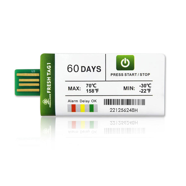 Freshliance 1pack USB Temperature Data Logger Recorder with High Accuracy, PDF and CSV Reports, 60days Cold Chain Fresh
