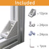 12Sets 1010 Series Aluminum Extrusion Profile Connector,12pcs 1010 Corner Bracket,with 24pcs Sliding T Nuts and Screws for 1" x 1" Extruded Aluminum Rail Accessories