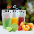 100 100 Pcs Drink Pouches with Straw Holes, Freezable Juice Pouches, Translucent Reclosable Zipper Plastic Pouche Drink