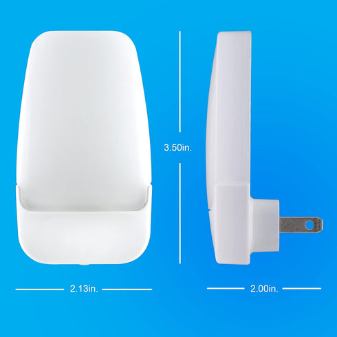 55991, 2 Pack GE LED Night Lights Plug Into Wall, Dusk to Dawn Sensor, Ambient Lighting, Dorm Room Essentials, Bathroom