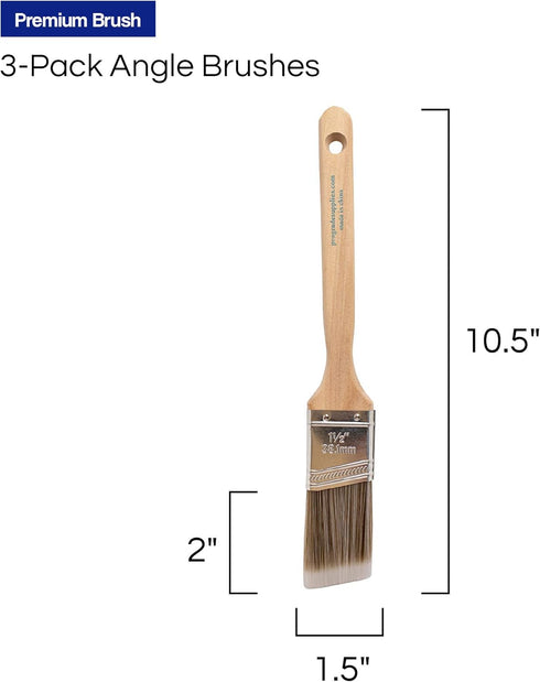 Pro Grade Paint Brushes Set - Paint Brush Set (3 Ea 1.5A SC)