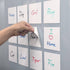 Dry Erase Sticky Notes Reusable, 4"×4", 6 Pack White Sticky Notes for Wall, PC, Wood, Bricks