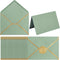Homtable 50 Pack A7 Envelopes with 5x7 Folded Cards and Gold Stickers for Office, Wedding, Invitations
