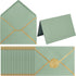 Homtable 50 Pack A7 Envelopes with 5x7 Folded Cards and Gold Stickers for Office, Wedding, Invitations