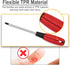 KURUI Magnetic Screwdriver Set, 6-Piece Tool Set with Professional Cushion Grip, Phillips and Flat Head
