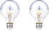 Westinghouse 51691EC2 4.5 Watt G25 Dimmable Half Chrome Filament LED Light Bulb, E26 Medium Base, 2 Pack