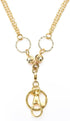 Gold Chain Neck Lanyard for ID Badge - Badge Holder for Teachers, Nurses, and Office Ladies