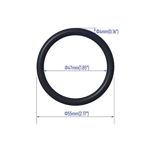 50 PCS Nitrile Rubber O Ring 55mm OD 47mm ID 4mm Width, Metric Buna-N NBR Sealing Gasket Plumbing, Gas, Automotive and Faucet Repair, Resist Oil and Heat O-Rings, Black