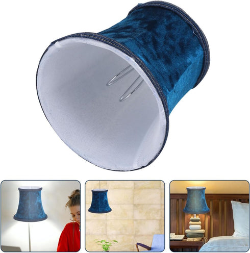 4.72X4.72X4.33In Hemobllo Fashionable Cloth Lampshade Small Size Clip-on Lamp Cover for Household Chandelier and Table