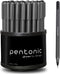 Pentonic Ballpoint Pens in Pen Organizer, Bulk 50 Count, Black Ink, 1.0 mm Medium Point for Journaling