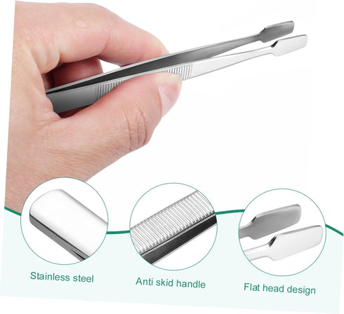 2pcs Stamp Tweezers, Philately Tool for Collectors