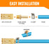SUNGATOR Hose Barb Fittings, 5/8 Inch Barb to 1/2 Inch NPT Brass Air Hose Barb Fittings, 6 Pack Repair Fitting Kit