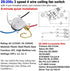 ZE-208s Ceiling Fan Switch - E89885 3 Speed 4 Wire Replacement Part, Pull Chain Speed Control Switch (Brass), 2 PCS