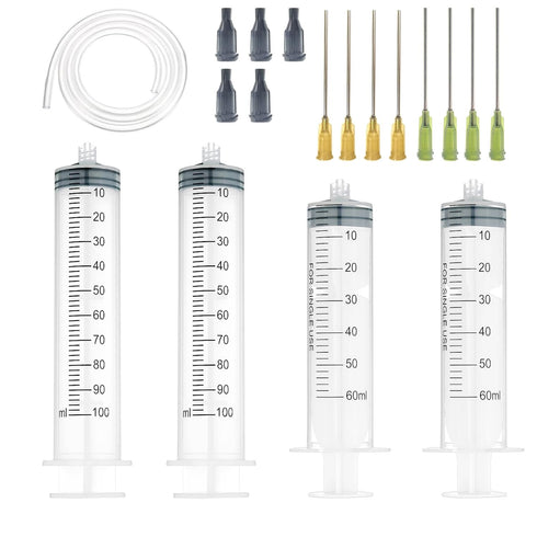 Large Dispenser, 60ml and 100ml with Dispensing Head and Caps for Lip Gloss, Paint, Glue, Measuring Liquids