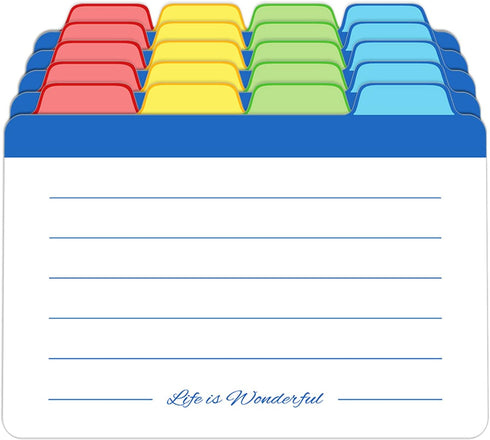 Neando 2x3.5 inches, 1/4 400gsm 20 Counts Business Cards Dividers the Blank Name Cards Guide, Cut Tabbed Note Cards