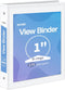 SUNEE 3 Ring Binder, 1 Inch, Clear View Binder, PVC-Free, Fit 8.5x11 Inches for School or Office