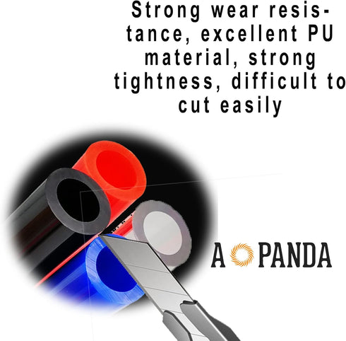 AOPANDA Pneumatic Tubing Pipe 5/32" OD Orange Air Compressor PU Line Hose for Fluid Transfer 10 Meter