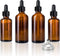 4 Pcs 1oz+2oz Amber Glass Dropper Bottles, Tincture Bottles with Eye Droppers, Leakproof Essential Oils Bottles