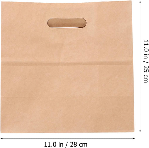 30pcs 28x15x28cm Packaging, Kraft Paper Bread Bags for Bakery and Snacks, Greaseproof Baked Food Kraft Bags, Medium