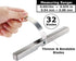 Spurtar 32 Blades Feeler Gauge Set, Stainless Steel for Measuring Gap Width and Thickness, SAE/Metric
