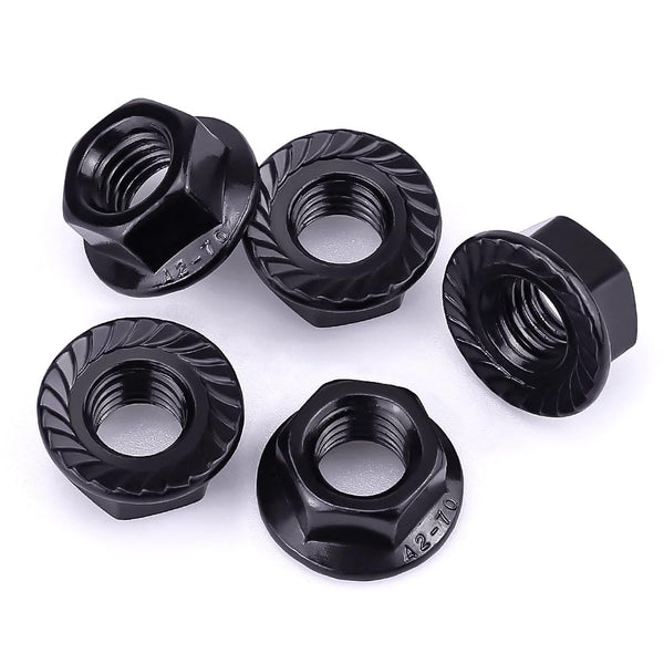 EASTLO M8-1.25 Hex Head Serrated Flange Nuts, 304 Stainless Steel 18-8 Hexagon Head