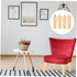 4pcs M8 5x15cm KALLORY Solid Wood Furniture Legs Sofa Replacement Legs Cabinet Feet with Threaded Rod for Coffee Table