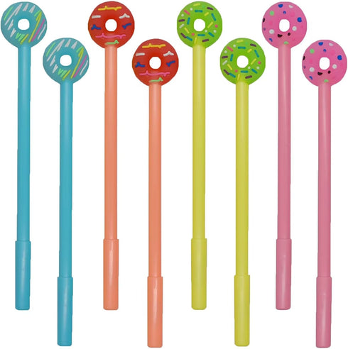Maydahui 28PCS Cute Kawaii Donuts Gel Pens Black Ink for Students Office Supplies Party