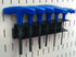 Wall Control Black Pegboard Screwdriver Holder Bracket, Slotted Metal Accessory for Pegboard and Tool Board