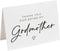 palmpaperie Thank you card for Godmother. Godparent gift keepsake. Baptism. Elegant. With Envelope.