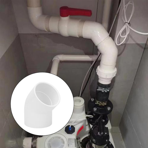 3" 45 Degree PVC Elbow Pipe Fitting Connector, Socket x Socket for Home Sewer Plumbing Water Line