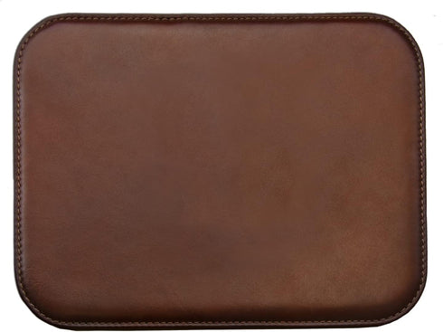 Maruse Italian Leather Mouse Pad, Handmade in Italy, Brown