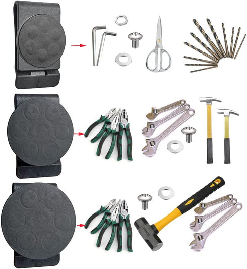 3 PCS Belt Magnetic Clips - Heavy Duty Magnetic Tool Holder for Screws, Nails, Screwdrivers, Wrench Accessories