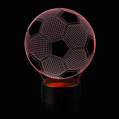 Light,3D 16 Soccer Night Illusion Football Lamp with Remote Control&Smart Touch Colors Changing for Kids Sport Lovers