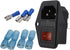 URBEST Male Power Socket 10A 250V Inlet Module Plug, 5A Fuse Switch with 7Pcs Female 16-14 AWG Wiring Terminals