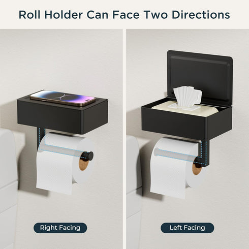 Commercial(2, FORIOUS Toilet Paper Holder with Shelf, Sanitary Napkin Receptacle Tampon Holder, Wall Mount Toilet Paper