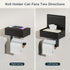 Commercial(2, FORIOUS Toilet Paper Holder with Shelf, Sanitary Napkin Receptacle Tampon Holder, Wall Mount Toilet Paper