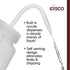 EISCO 500ml Chemical Wash Bottle, Wide Mouth, Self Venting, Low Density Polyethylene for Performance Plastics Labs