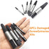6PCs Damaged Screw Extractor Kits, Chrome-vanadium Steel Stripped Screw Extractor Broken Bolt Remover