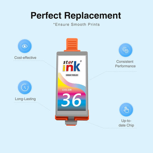 PGI-35 CLI-36 Ink Cartridge Replacement, 15 Pack for Canon TR150, Compatible with 35 36
