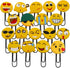 Cute Bookmarks, Funny Paperclip Bookmark, Novelty Emoticon Book Marker for Kids, 10PCS Random
