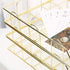 Jolitac Rose Gold 4-Tier Stackable Paper Tray - Decorative Desk Organizer for File Documents in Home & Office (Gold)