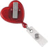 Specialist ID Heart Shaped EKG Badge Reels - 3 Pack, Retractable Cardiac Badge Reel with Alligator Swivel Clip for