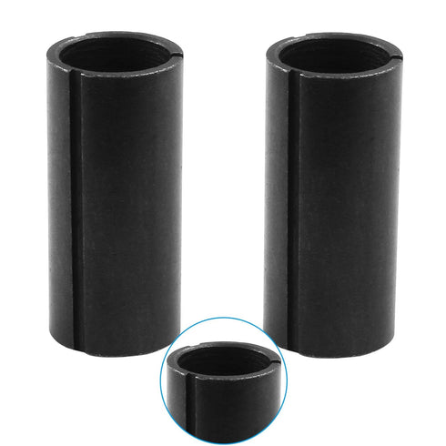 Unlorspy 2PCS 12.7mm (1/2") 10mm (25/64") Router Conversion Chuck Adapter to Black Carbon Steel Router Collet Converter